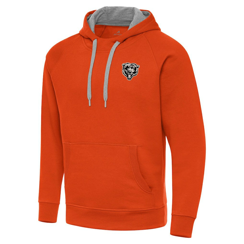 Chicago Bears Antigua Brushed Carbon Victory Pullover Hoodie - Orange discount