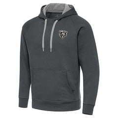 Chicago Bears Antigua Brushed Carbon Victory Pullover Hoodie - Charcoal sale