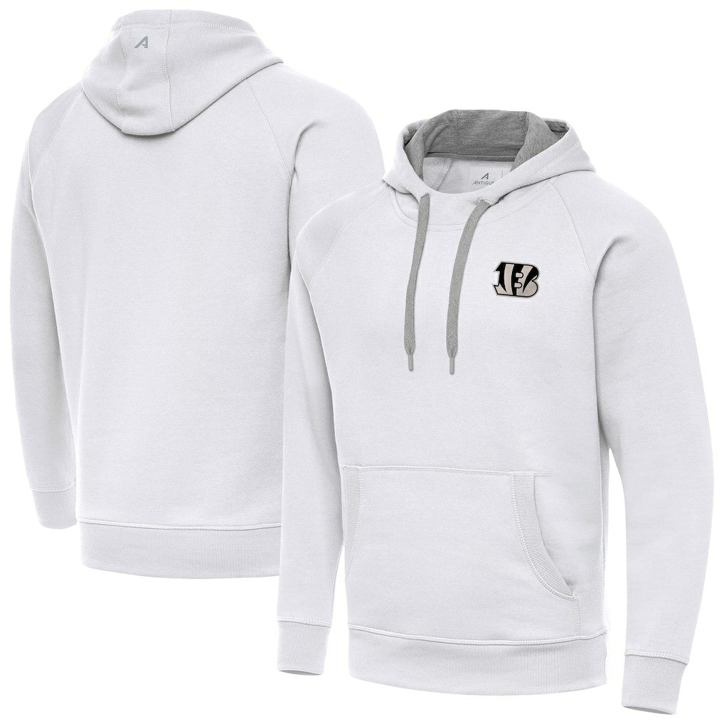 Cincinnati Bengals Antigua Brushed Carbon Victory Pullover Hoodie - White online