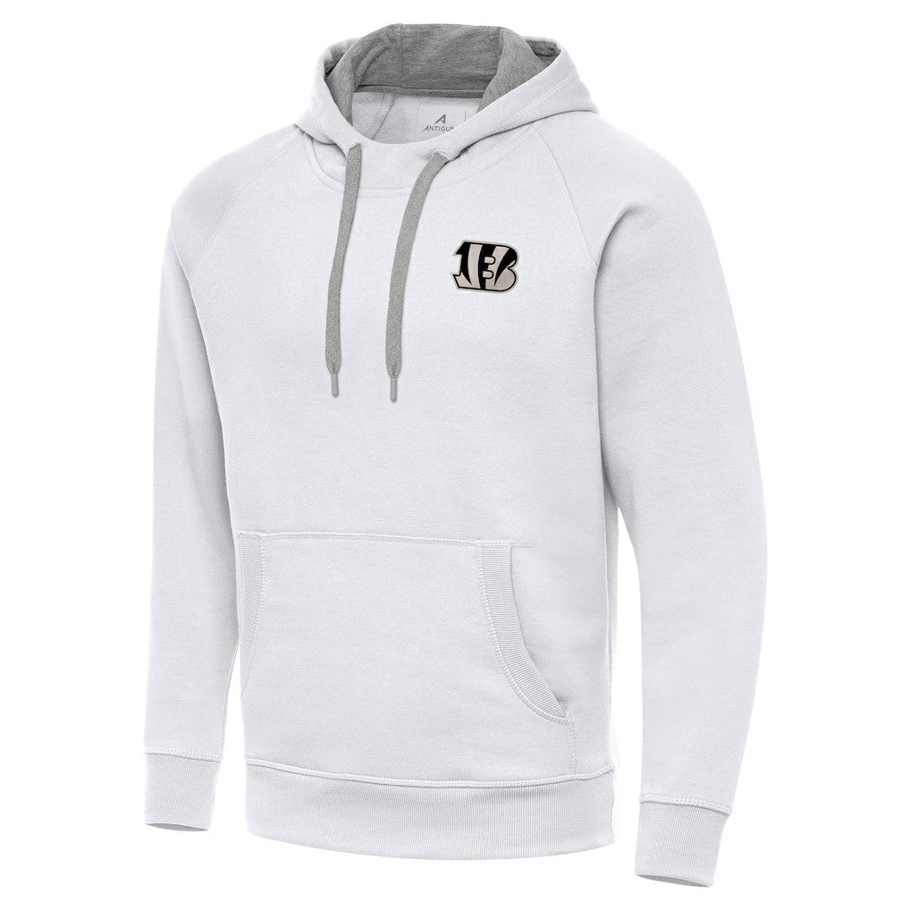 Cincinnati Bengals Antigua Brushed Carbon Victory Pullover Hoodie - White online