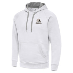 Cleveland Browns Antigua Brushed Carbon Victory Pullover Hoodie - White discount