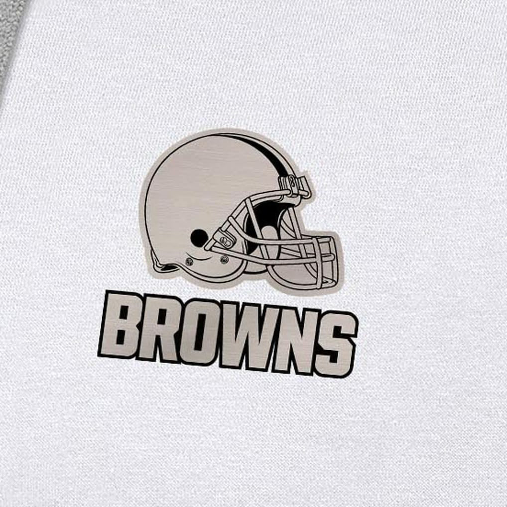 Cleveland Browns Antigua Brushed Carbon Victory Pullover Hoodie - White discount