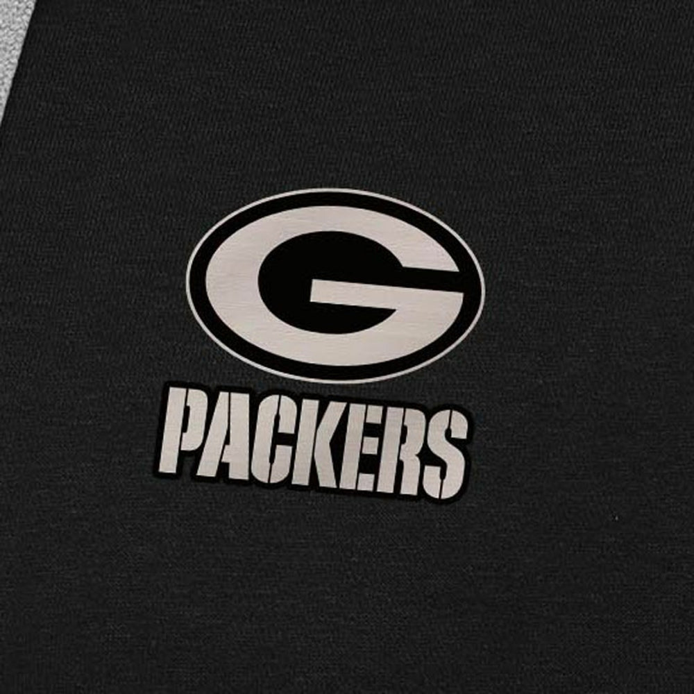 Green Bay Packers Antigua Brushed Carbon Victory Pullover Hoodie - Black sale
