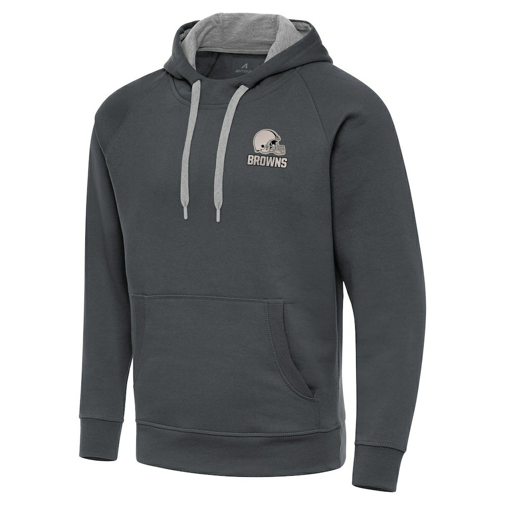 Cleveland Browns Antigua Brushed Carbon Victory Pullover Hoodie - Charcoal for sale