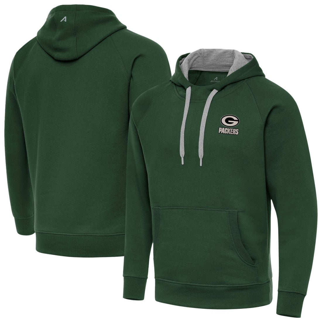 Green Bay Packers Antigua Brushed Carbon Victory Pullover Hoodie - Green online
