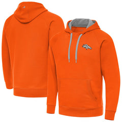 Denver Broncos Antigua Brushed Carbon Victory Pullover Hoodie - Orange online