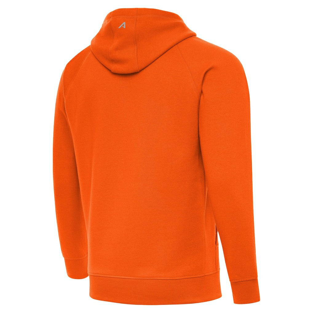 Denver Broncos Antigua Brushed Carbon Victory Pullover Hoodie - Orange online
