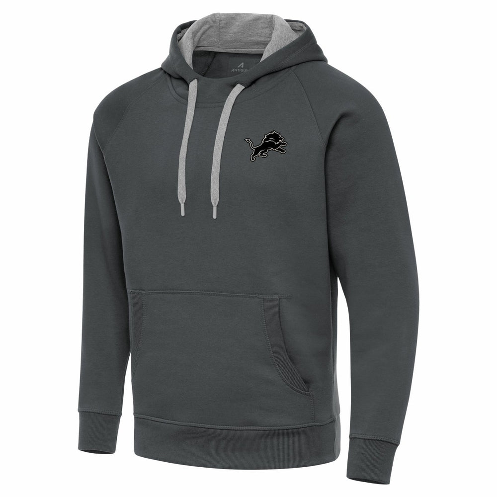 Detroit Lions Antigua Brushed Carbon Victory Pullover Hoodie - Charcoal for sale