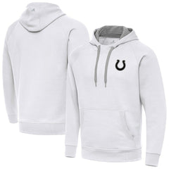 Indianapolis Colts Antigua Brushed Carbon Victory Pullover Hoodie - White for sale