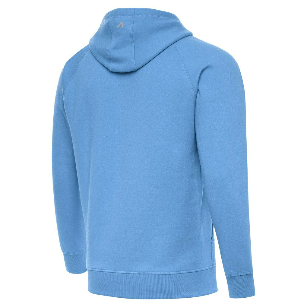 Los Angeles Chargers Antigua Brushed Carbon Victory Pullover Hoodie - Powder Blue discount
