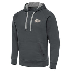 Kansas City Chiefs Antigua Brushed Carbon Victory Pullover Hoodie - Charcoal sale