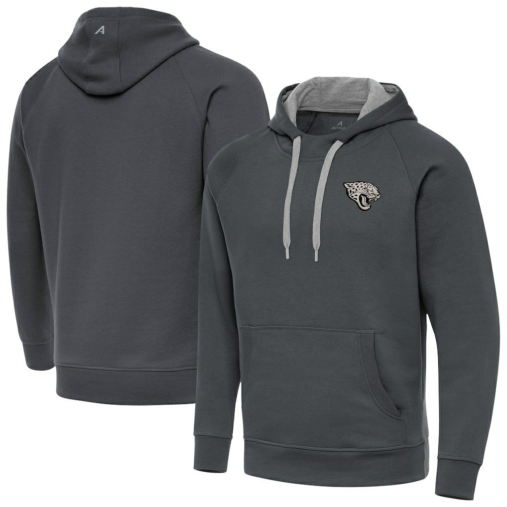 Jacksonville Jaguars Antigua Brushed Carbon Victory Pullover Hoodie - Charcoal outlet