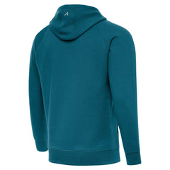 Jacksonville Jaguars Antigua Brushed Carbon Victory Pullover Hoodie - Teal on sale