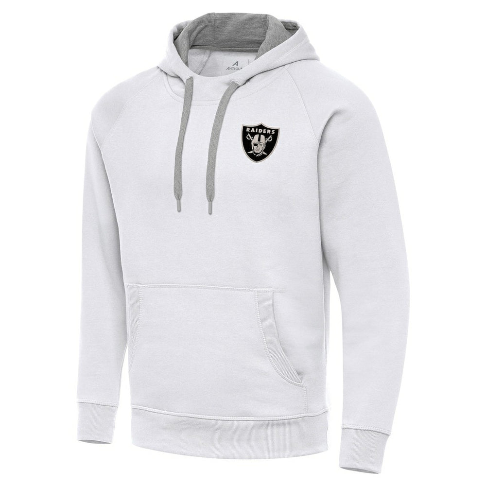 Las Vegas Raiders Antigua Brushed Carbon Victory Pullover Hoodie - White online