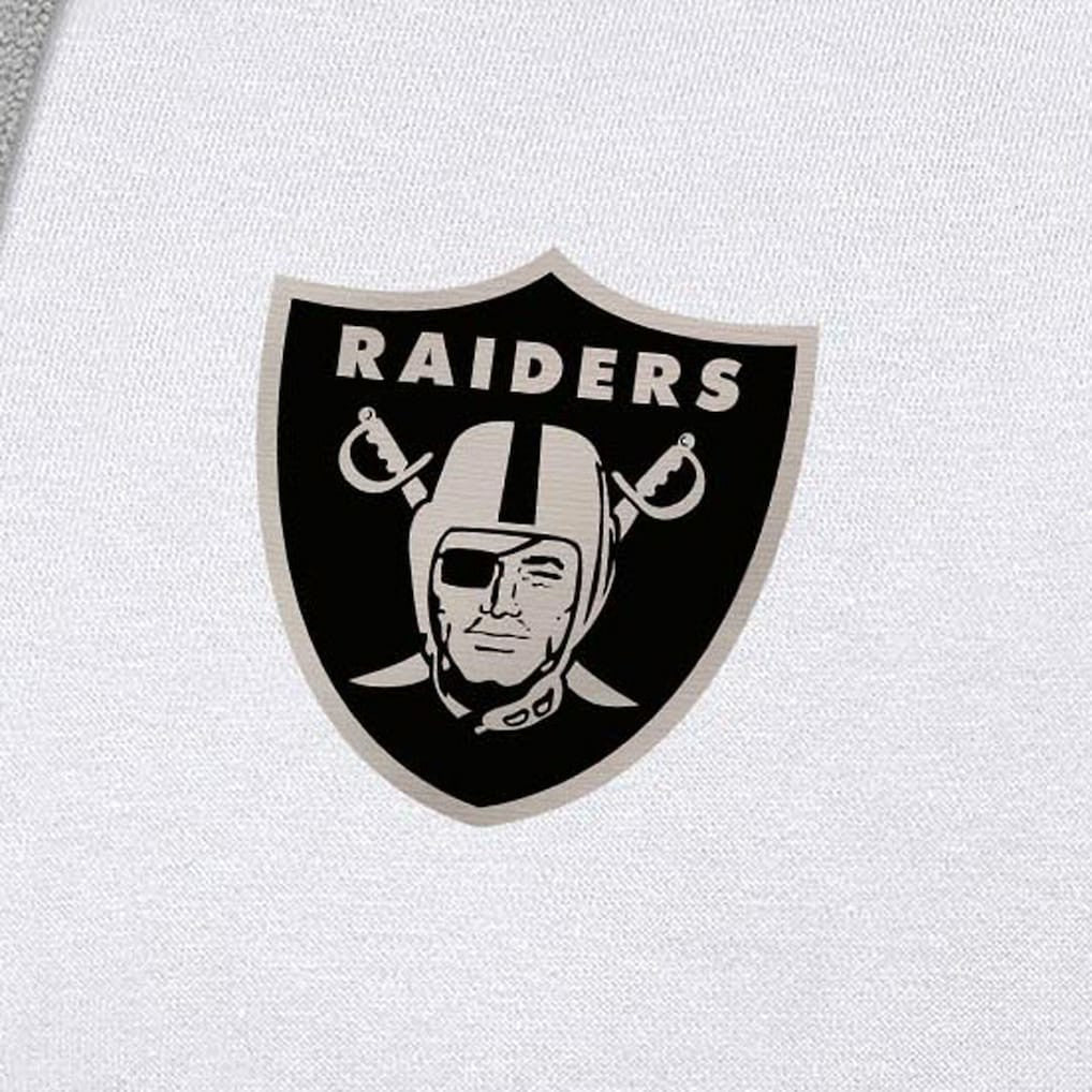 Las Vegas Raiders Antigua Brushed Carbon Victory Pullover Hoodie - White online