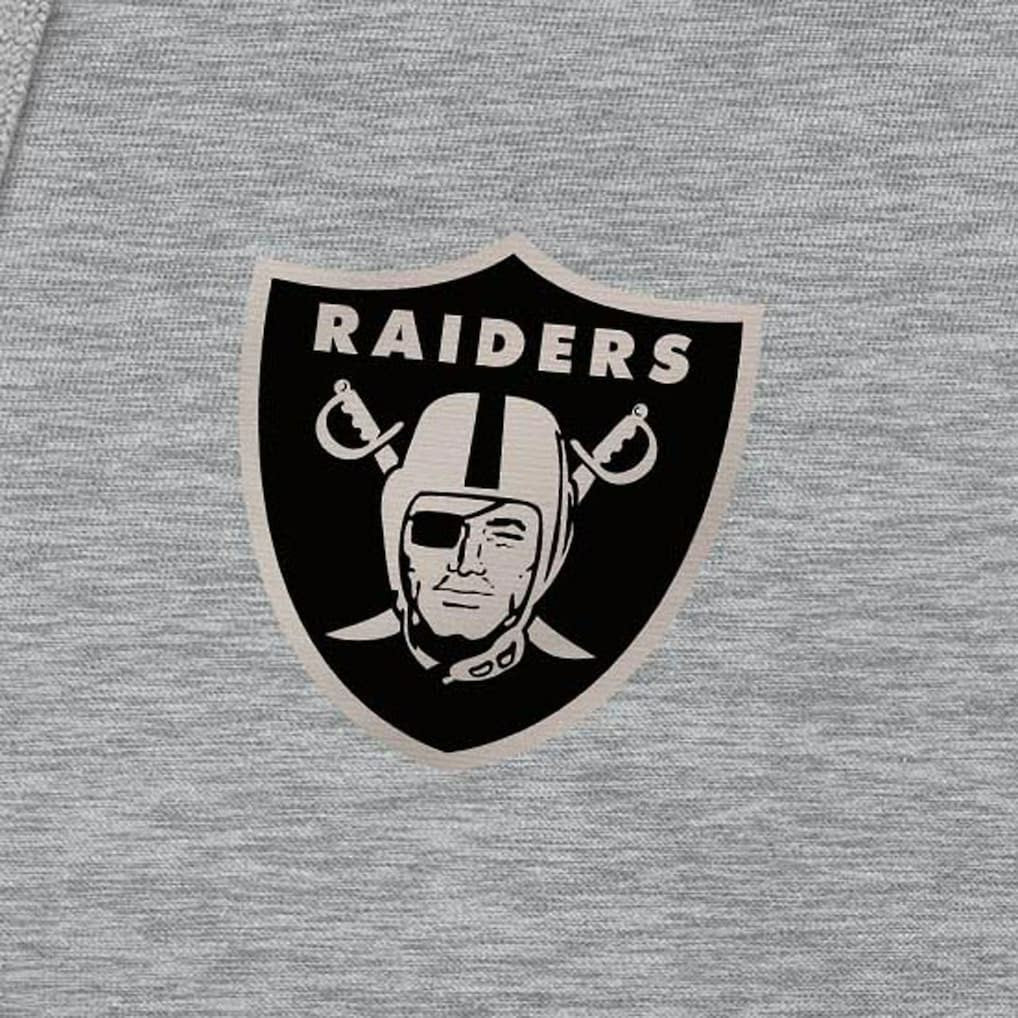 Las Vegas Raiders Antigua Brushed Carbon Victory Pullover Hoodie - Heather Gray sale