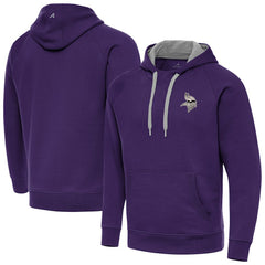 Minnesota Vikings Antigua Brushed Carbon Victory Pullover Hoodie - Purple on sale