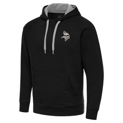 Minnesota Vikings Antigua Brushed Carbon Victory Pullover Hoodie - Black cheap