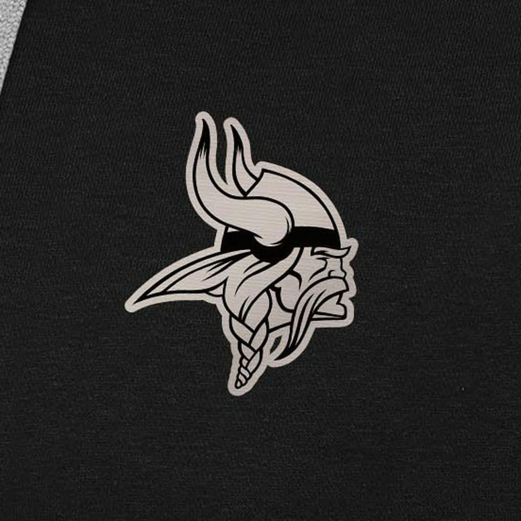 Minnesota Vikings Antigua Brushed Carbon Victory Pullover Hoodie - Black cheap