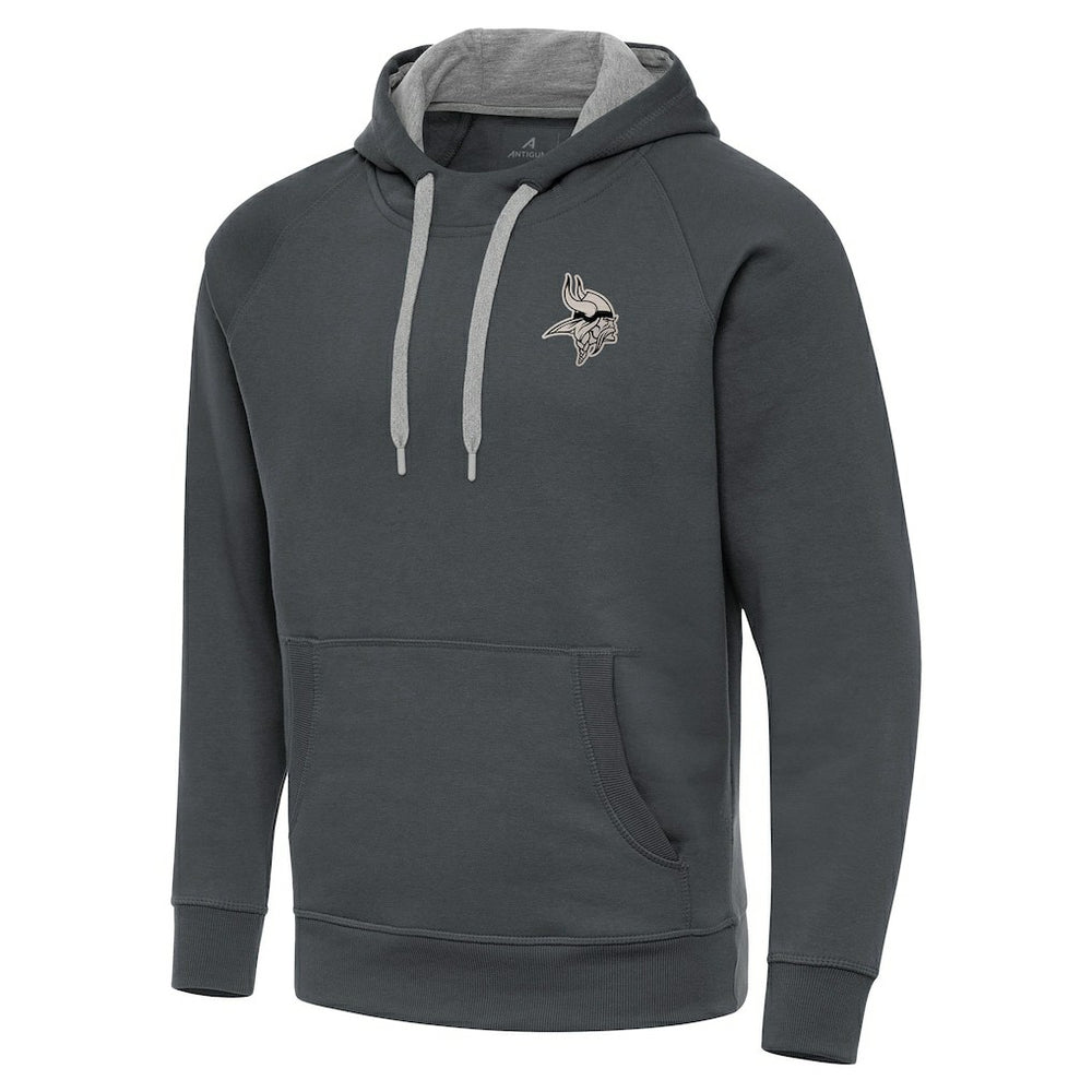 Minnesota Vikings Antigua Brushed Carbon Victory Pullover Hoodie - Charcoal cheap