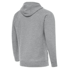 New York Jets Antigua Brushed Carbon Victory Pullover Hoodie - Heather Gray on sale
