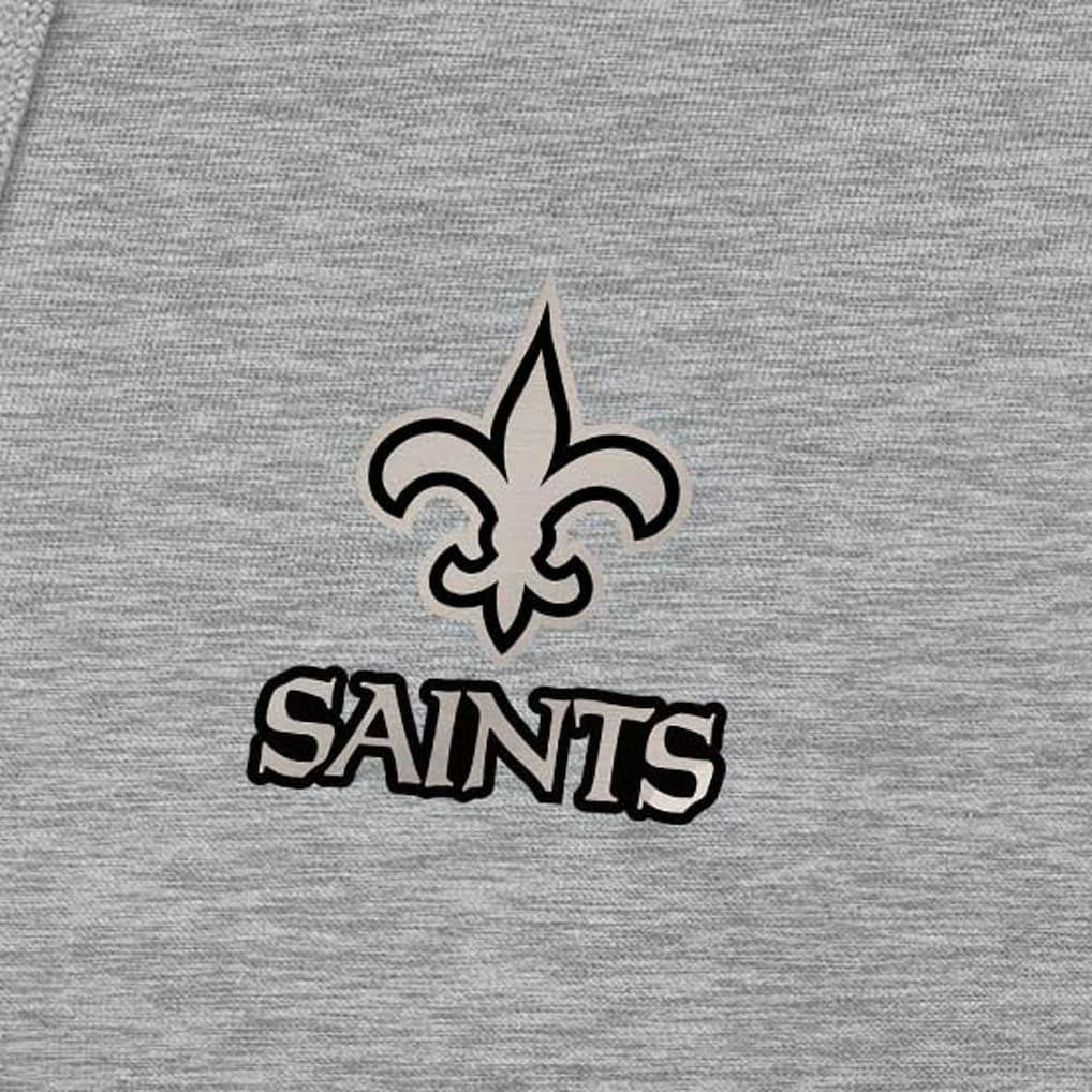 New Orleans Saints Antigua Brushed Carbon Victory Pullover Hoodie - Heather Gray cheap