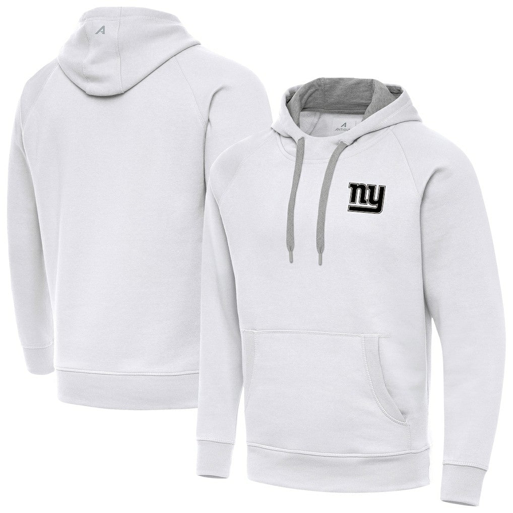 New York Giants Antigua Brushed Carbon Victory Pullover Hoodie - White online