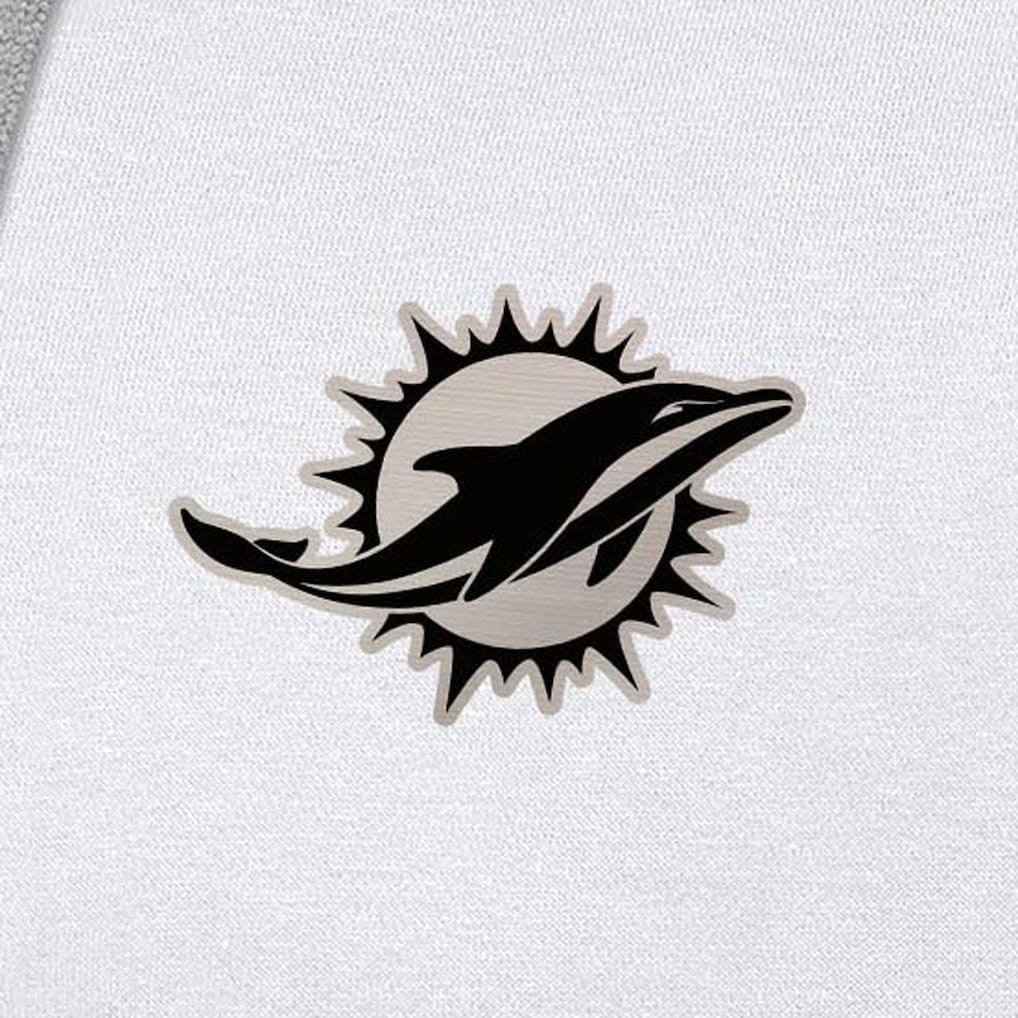 Miami Dolphins Antigua Brushed Carbon Victory Pullover Hoodie - White discount