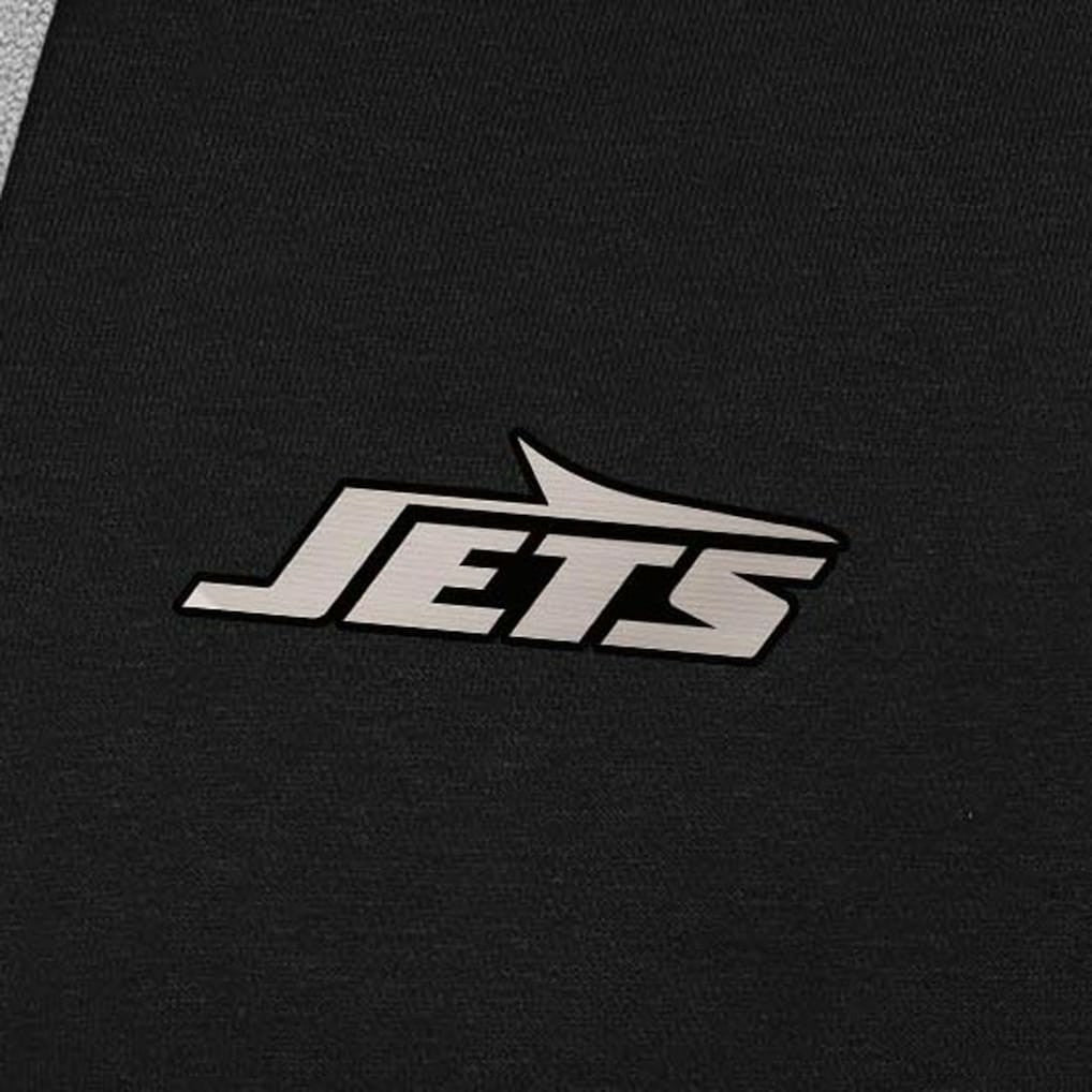 New York Jets Antigua Brushed Carbon Victory Pullover Hoodie - Black on sale