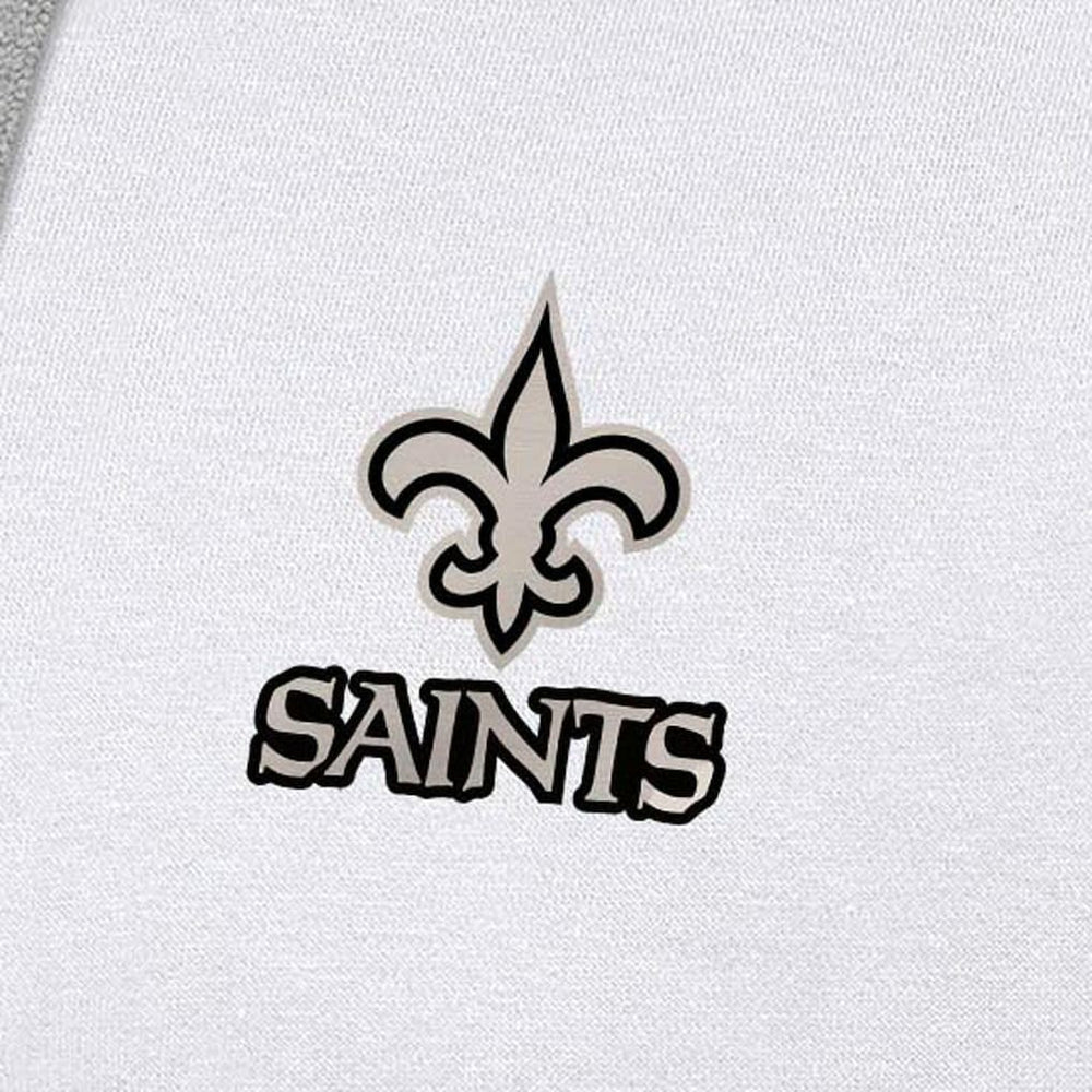 New Orleans Saints Antigua Brushed Carbon Victory Pullover Hoodie - White discount