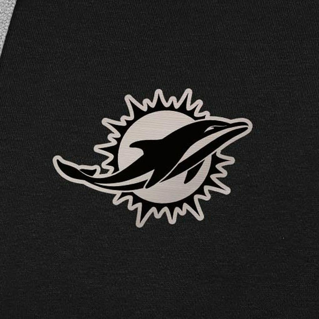 Miami Dolphins Antigua Brushed Carbon Victory Pullover Hoodie - Black on sale