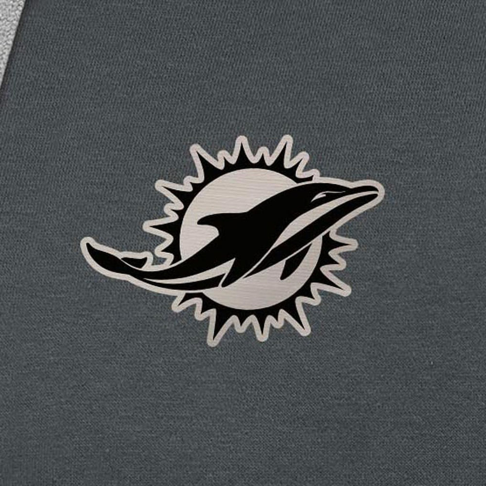 Miami Dolphins Antigua Brushed Carbon Victory Pullover Hoodie - Charcoal for sale