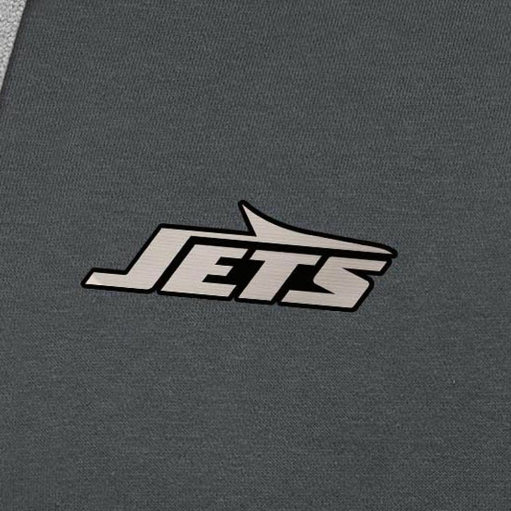 New York Jets Antigua Brushed Carbon Victory Pullover Hoodie - Charcoal online