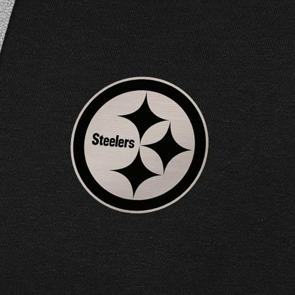 Pittsburgh Steelers Antigua Brushed Carbon Victory Pullover Hoodie - Black cheap