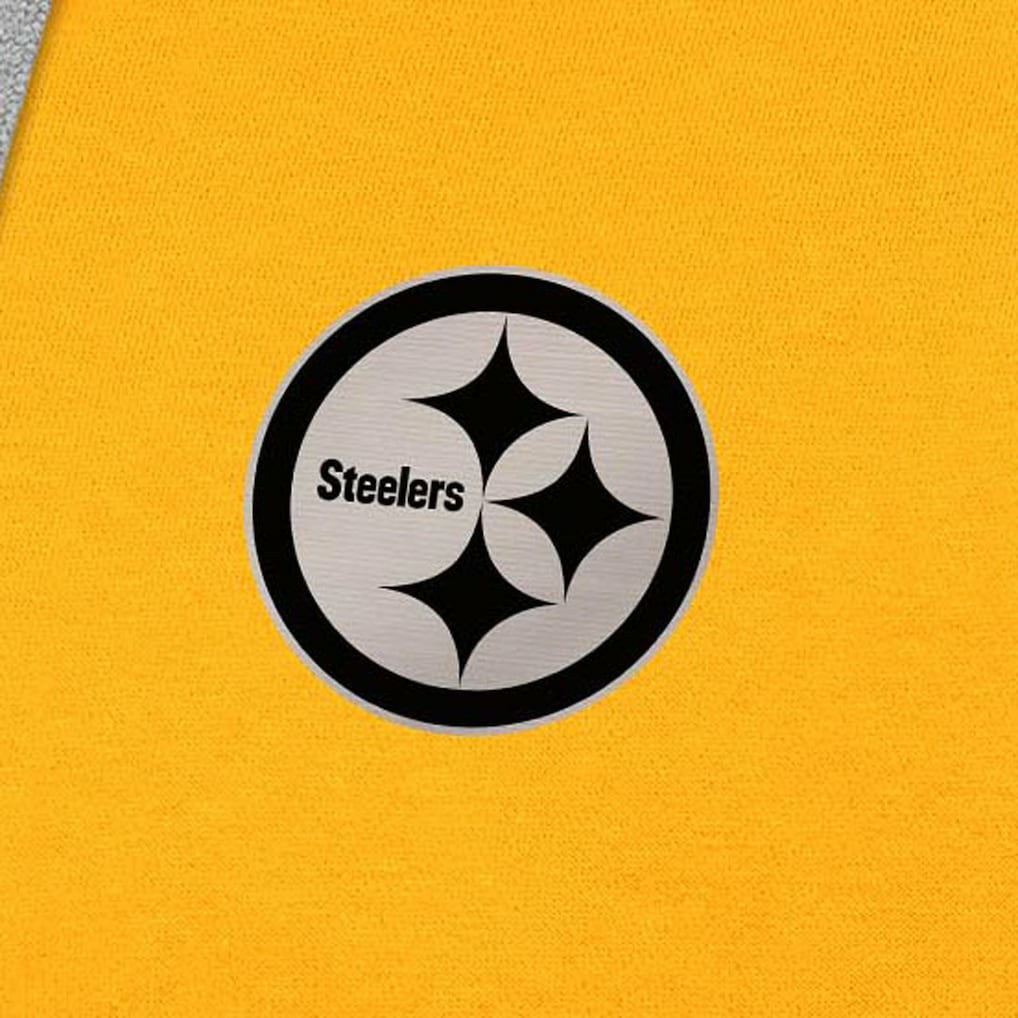 Pittsburgh Steelers Antigua Brushed Carbon Victory Pullover Hoodie - Gold for sale
