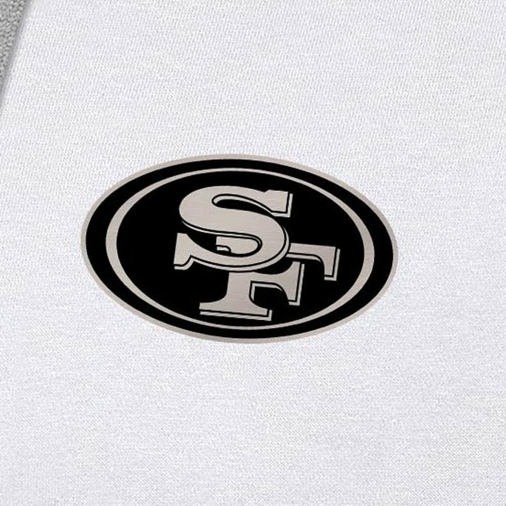 San Francisco 49ers Antigua Brushed Carbon Victory Pullover Hoodie - White outlet