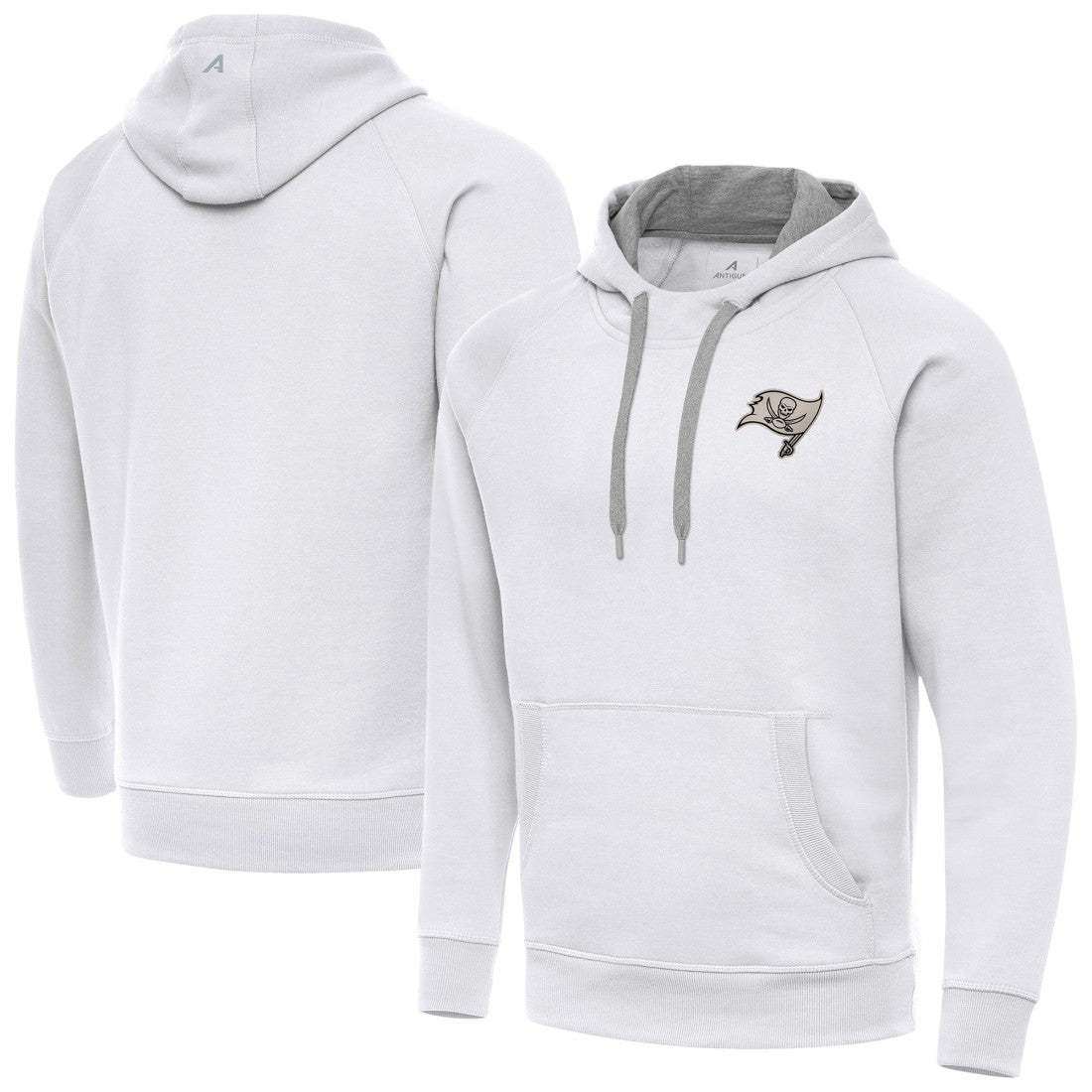Tampa Bay Buccaneers Antigua Brushed Carbon Victory Pullover Hoodie - White on sale