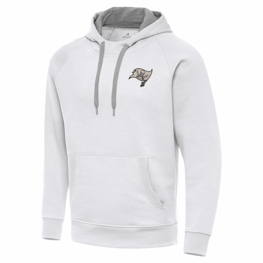 Tampa Bay Buccaneers Antigua Brushed Carbon Victory Pullover Hoodie - White on sale