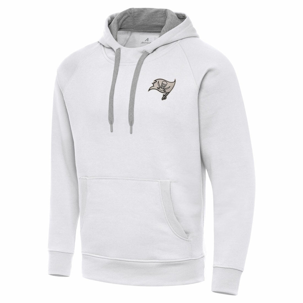 Tampa Bay Buccaneers Antigua Brushed Carbon Victory Pullover Hoodie - White on sale