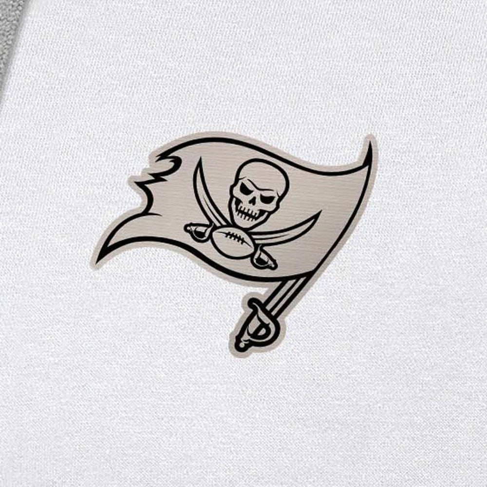 Tampa Bay Buccaneers Antigua Brushed Carbon Victory Pullover Hoodie - White on sale