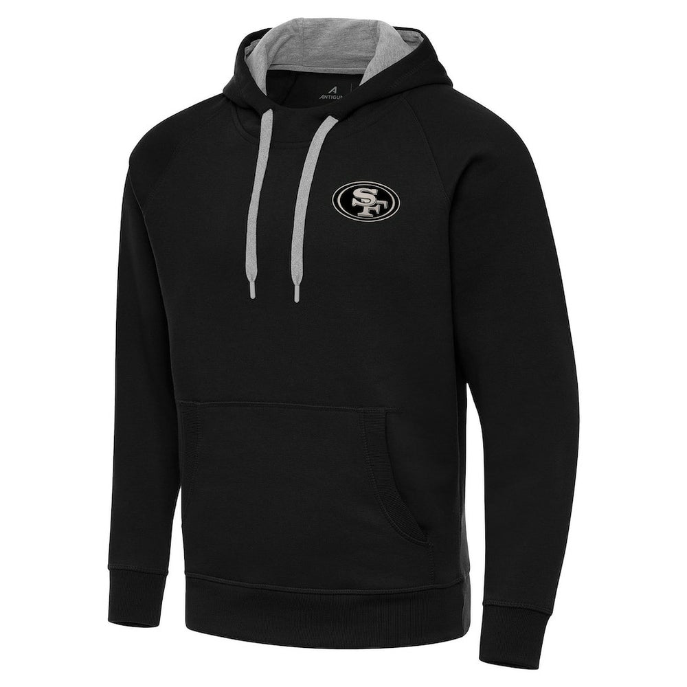 San Francisco 49ers Antigua Brushed Carbon Victory Pullover Hoodie - Black online