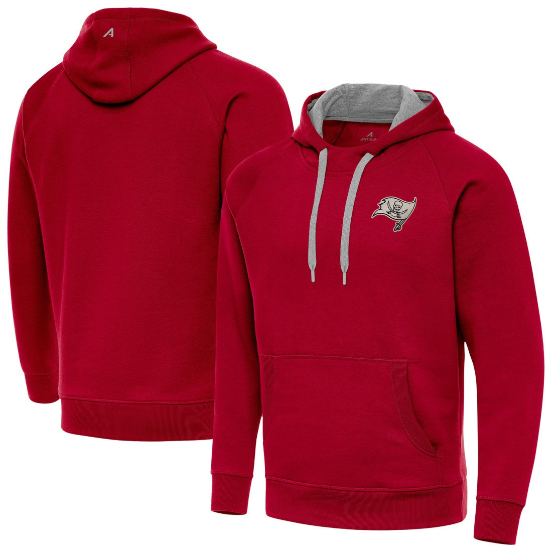 Tampa Bay Buccaneers Antigua Brushed Carbon Victory Pullover Hoodie - Red on sale