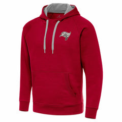 Tampa Bay Buccaneers Antigua Brushed Carbon Victory Pullover Hoodie - Red on sale