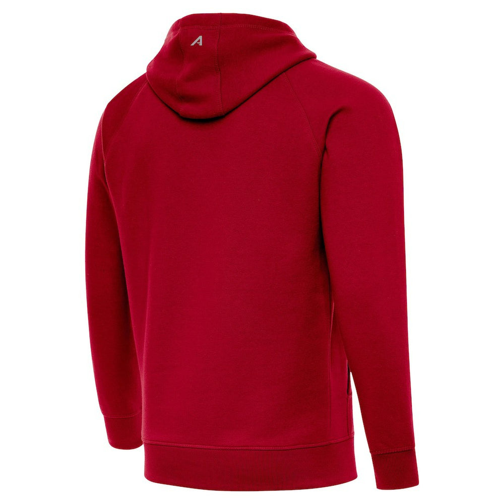 San Francisco 49ers Antigua Brushed Carbon Victory Pullover Hoodie - Scarlet online