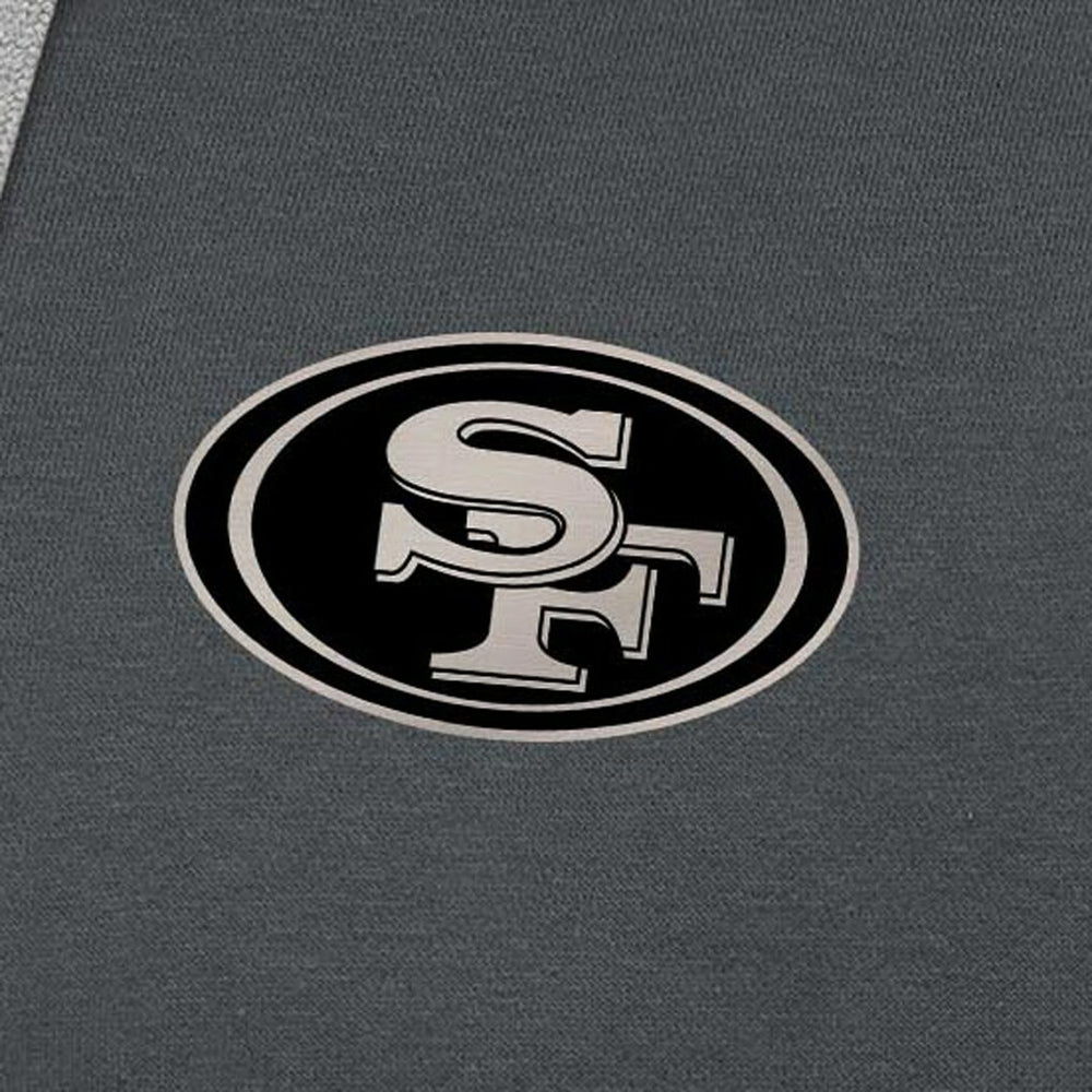 San Francisco 49ers Antigua Brushed Carbon Victory Pullover Hoodie - Charcoal discount