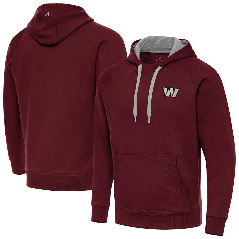 Washington Commanders Antigua Brushed Carbon Victory Pullover Hoodie - Burgundy cheap