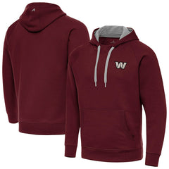 Washington Commanders Antigua Brushed Carbon Victory Pullover Hoodie - Burgundy cheap