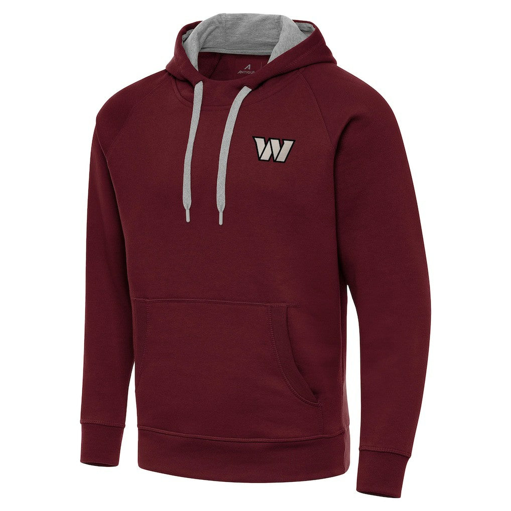 Washington Commanders Antigua Brushed Carbon Victory Pullover Hoodie - Burgundy cheap