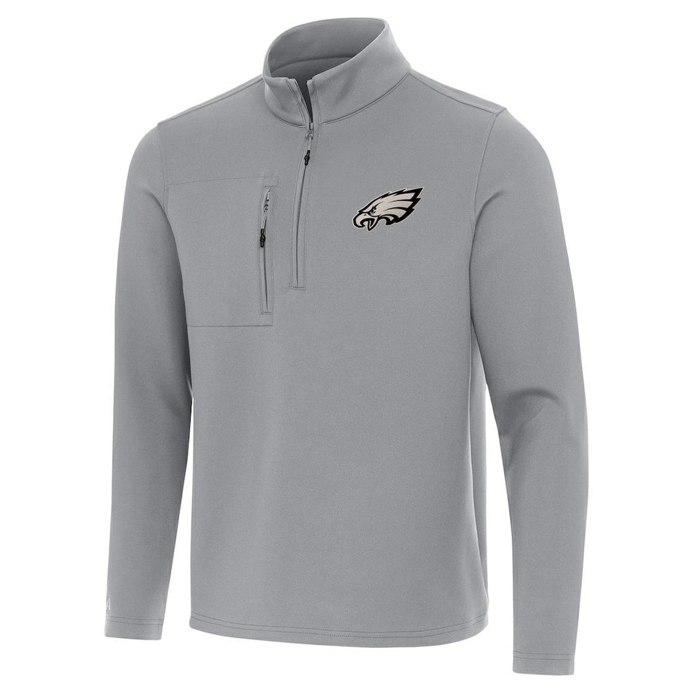 Philadelphia Eagles Antigua Insider Quarter-Zip Top - Gray outlet