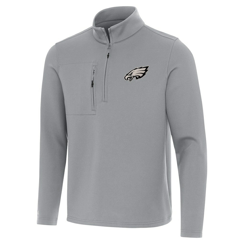 Philadelphia Eagles Antigua Insider Quarter-Zip Top - Gray outlet